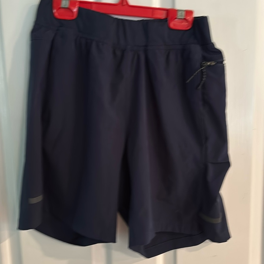 Skora Quick Dry Shorts Mens Small Blue Drawstring,zip pocket